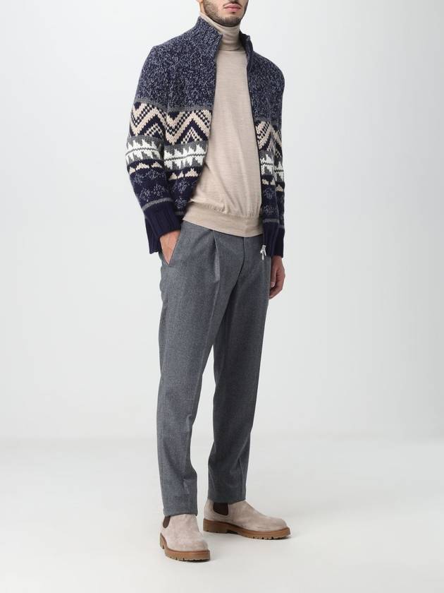 Brunello Cucinelli cashmere cardigan with inlaid pattern - BRUNELLO CUCINELLI - BALAAN 2