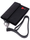 Logo Strap Half Wallet Black - AMI - BALAAN 6