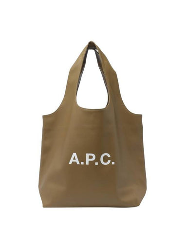 Ninon Logo Print Tote Bag Pale Khaki - A.P.C. - BALAAN 1