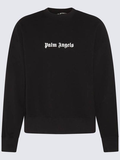 Logo Print Sweatshirt Black - PALM ANGELS - BALAAN 2