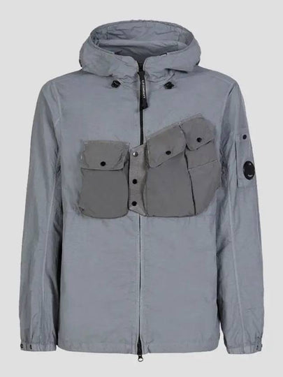 Flatt Nylon Garment Dyeing Hooded Jacket Griffin Grey - CP COMPANY - BALAAN 2