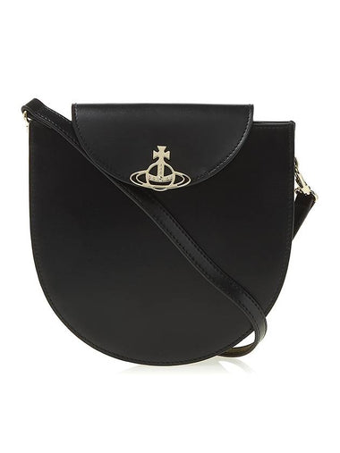 Linda Half Moon Saddle Cross Bag Black - VIVIENNE WESTWOOD - BALAAN 1