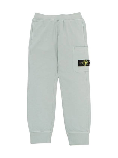 Kids Garment Dyed French Terry Track Pans Green - STONE ISLAND - BALAAN 2