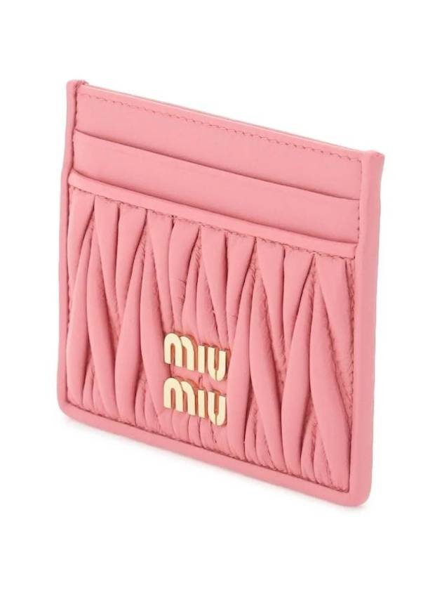 Matelasse Nappa Leather Card Wallet Begonia Pink - MIU MIU - BALAAN 6