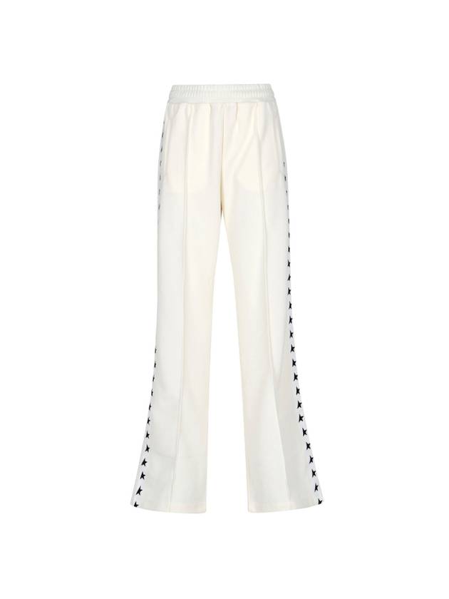 Side Star Logo Track Pants White - GOLDEN GOOSE - BALAAN.