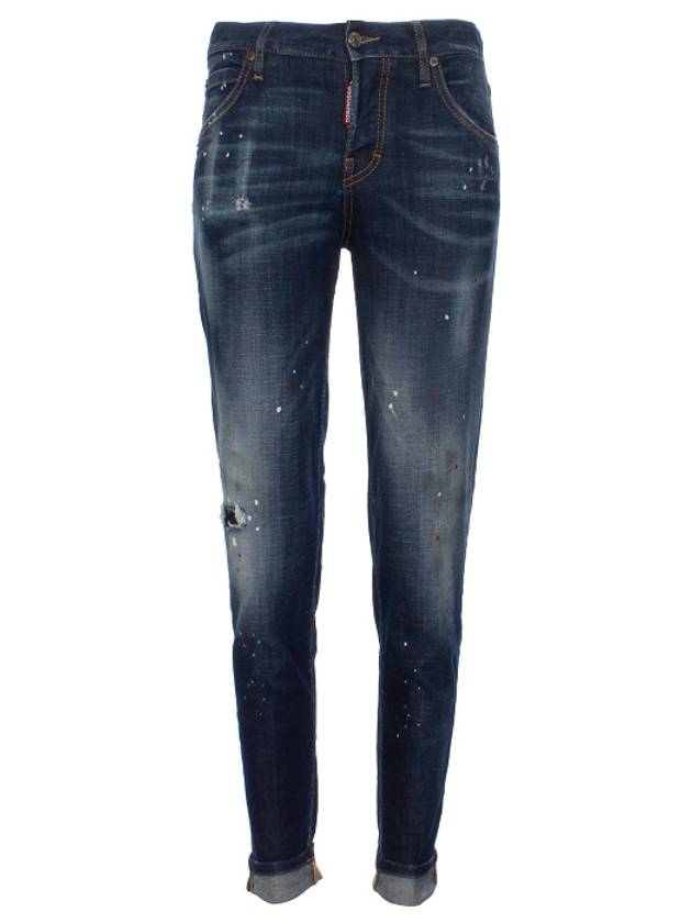 Women's Hockney Straight Jeans Blue - DSQUARED2 - BALAAN 7