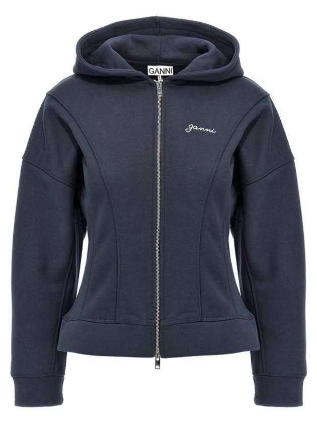 Fleece hooded zip up Sky Captain - GANNI - BALAAN 2