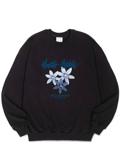 Sweet Flower Sweatshirt Indigo Blue Black - MONSTER REPUBLIC - BALAAN 2