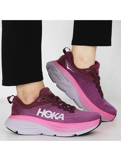 Bondi 8 Low Top Sneakers Beautyberry - HOKA ONE ONE - BALAAN 2