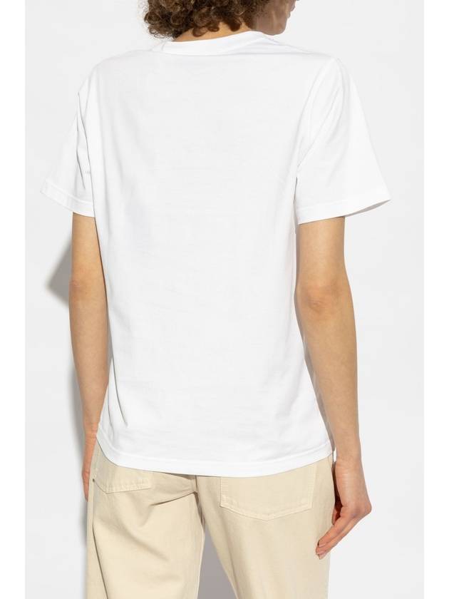 Logo Cotton Short Sleeve T-Shirt White - BURBERRY - BALAAN 5