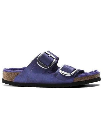 Arizona Big Buckle Slippers Metallic Violet - BIRKENSTOCK - BALAAN.