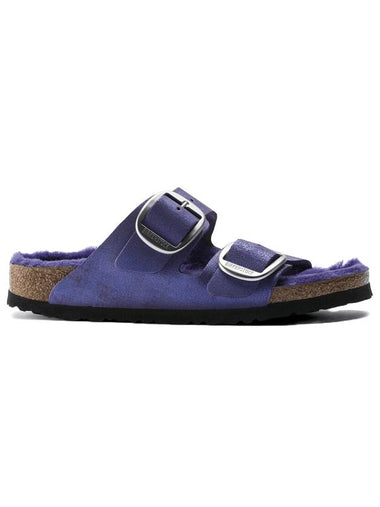 Arizona Big Buckle Slippers Metallic Violet - BIRKENSTOCK - BALAAN 1