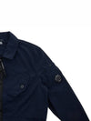 Men's Lens Wappen Two Pocket Zip Up Shirt Jacket Navy - CP COMPANY - BALAAN 5