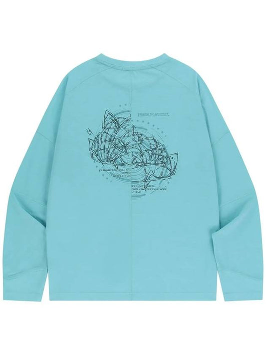 9 23 day delivery shield graphic sorona raglan long t shirt blue - OFFGRID - BALAAN 1