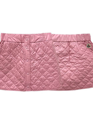 Kids Logo Patch Padded Skirt 8Y 10Y Light Pink 2D00002 788K1 527 - MONCLER - BALAAN 1