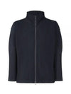 Pleats Zip-Up Cardigan Blue - ISSEY MIYAKE - BALAAN 2