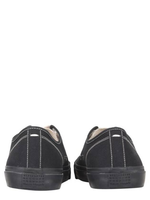 Tabi Cotton Low Top Sneakers Black - MAISON MARGIELA - BALAAN 3