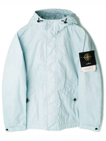 Membrana 3L TC Breathable Water-Resistant Hooded Jacket Sky Blue - STONE ISLAND - BALAAN 1