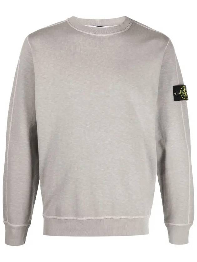 Garment Dyed Malfile Crewneck Sweatshirt Grey Heather - STONE ISLAND - BALAAN 2