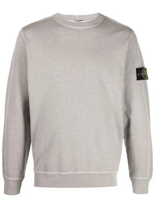 Garment Dyed Malfile Crewneck Sweatshirt Grey Heather - STONE ISLAND - BALAAN 2