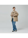 Suede Mink Fur Mustang Coat BEIGE - LE SOLEIL MATINEE - BALAAN 3