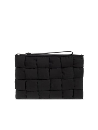 Cassette Small Flat Clutch Bag Black - BOTTEGA VENETA - BALAAN 2