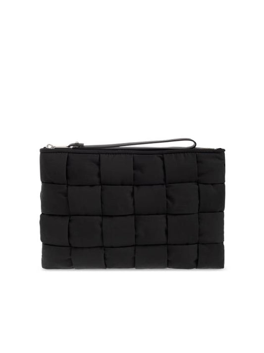 Cassette Small Flat Clutch Bag Black - BOTTEGA VENETA - BALAAN 2