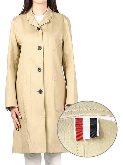 Mackintosh High Break Cotton Single Single Coat Khaki - THOM BROWNE - BALAAN 2