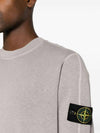 Garment Dyed Malfile Crewneck Sweatshirt Grey Heather - STONE ISLAND - BALAAN 5