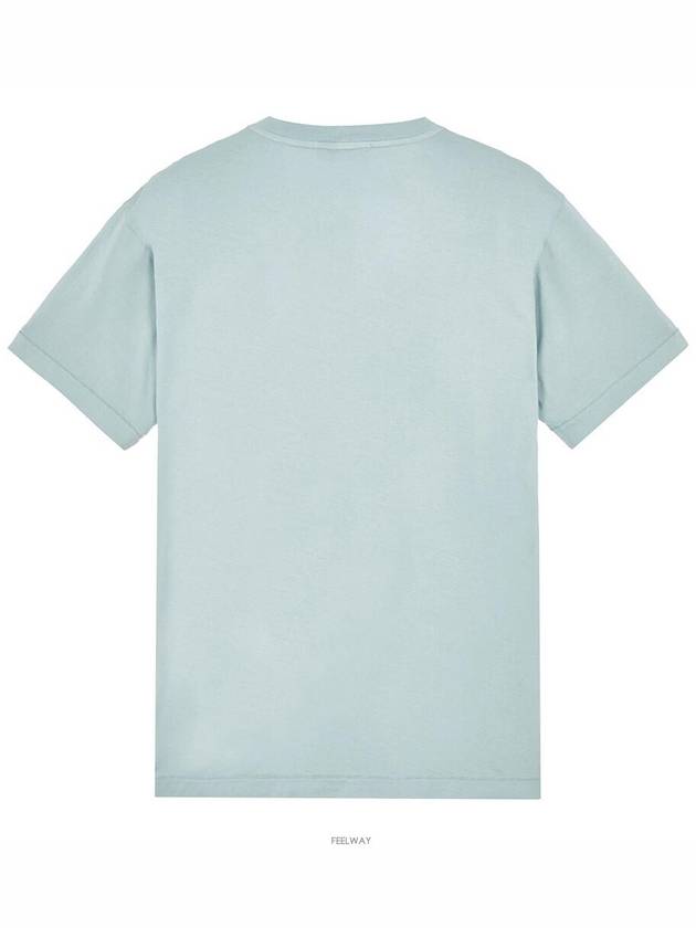 Logo Patch Cotton Short Sleeve T-Shirt Sky Blue - STONE ISLAND - BALAAN 3