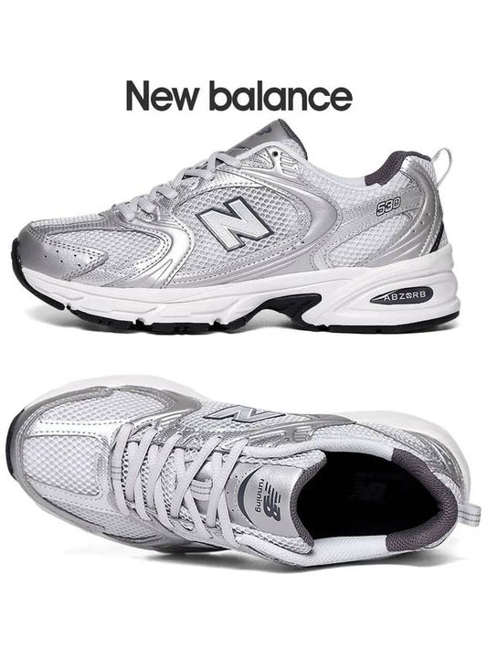 530 Metallic Low Top Sneakers Grey Matter - NEW BALANCE - BALAAN 2