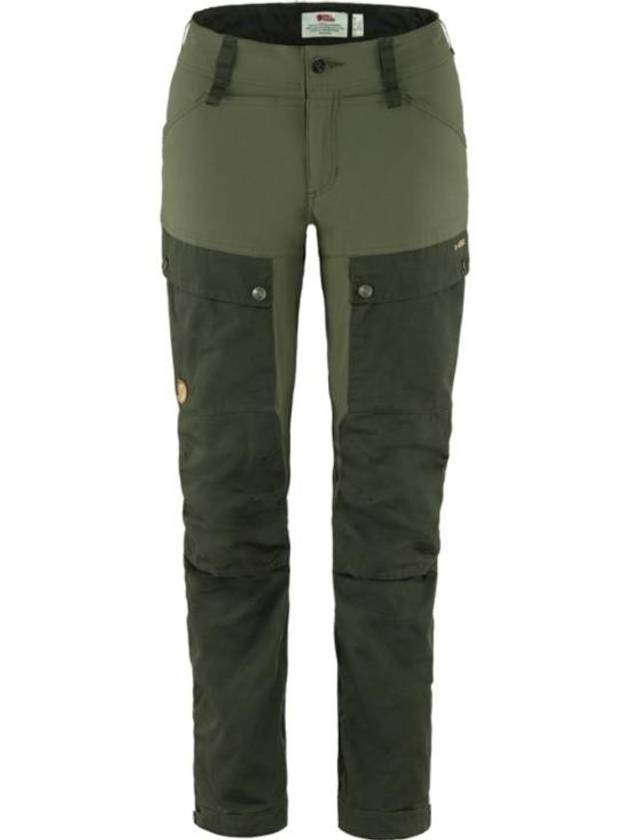 Women's Keb Trousers Regular Green Camo Laurel Green - FJALL RAVEN - BALAAN 2