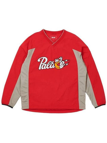 Shell Pullover Long Sleeve T-Shirt Red - PALACE - BALAAN 1