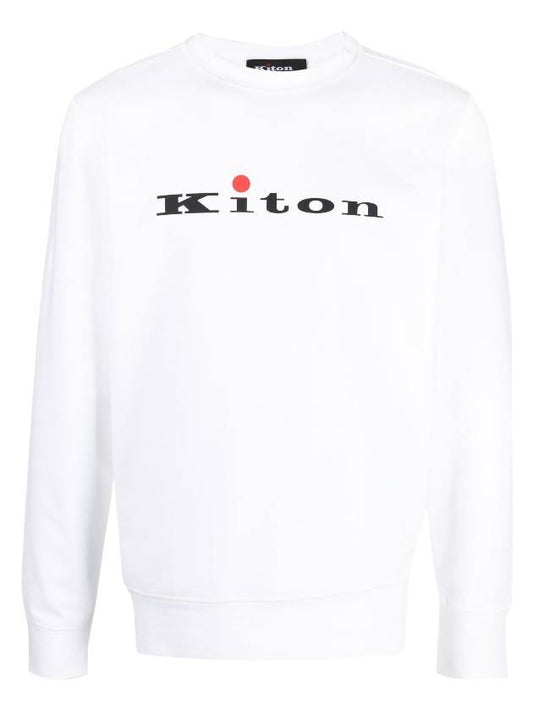 24 Logo Men's Sweatshirt Long Sleeve White - KITON - BALAAN 1