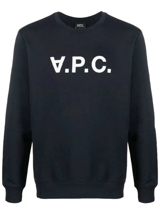 VPC Logo Crew Neck Sweatshirt Navy - A.P.C. - BALAAN 2