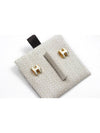 Mini Pop Ache Gold Blanc Earrings H608002 - HERMES - BALAAN 4