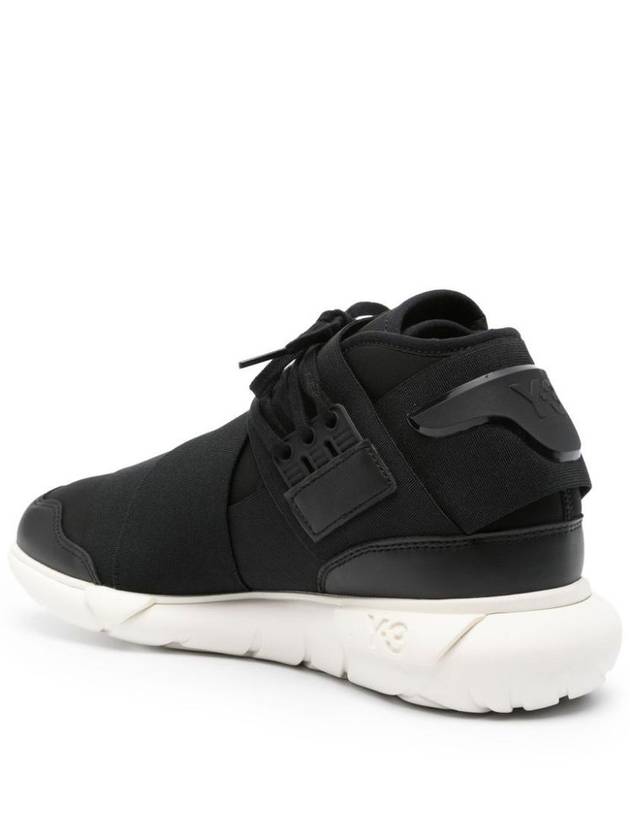 Y-3 Adidas Black And Off White Qasa Sneakers - ADIDAS - BALAAN 3