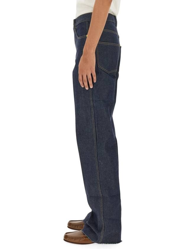 Mid Rise Straight Denim Jeans Blue - GUCCI - BALAAN 4