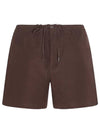 Men's Easy High Density Linen Weather Shorts Dark Brown - AURALEE - BALAAN 1