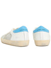 Super Star Leather Suede Low Top Sneakers White Grey Blue - GOLDEN GOOSE - BALAAN 8