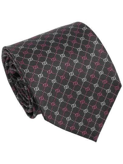 GG Dot Pattern Silk Tie Red White Black - GUCCI - BALAAN 2