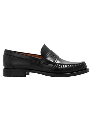 Signature Logo Loafers Black - SALVATORE FERRAGAMO - BALAAN 1