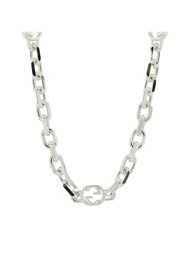 Women Interlocking Necklace Silver - GUCCI - BALAAN 1