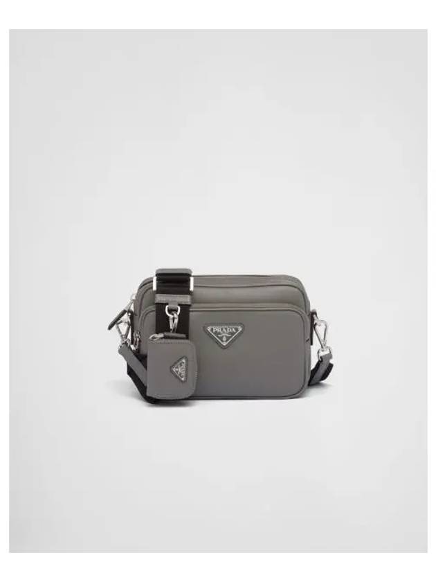 Saffiano Leather Shoulder Bag Marble Grey - PRADA - BALAAN 1