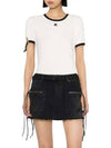 Logo Buckle Short Sleeve T-shirt White - COURREGES - BALAAN 4