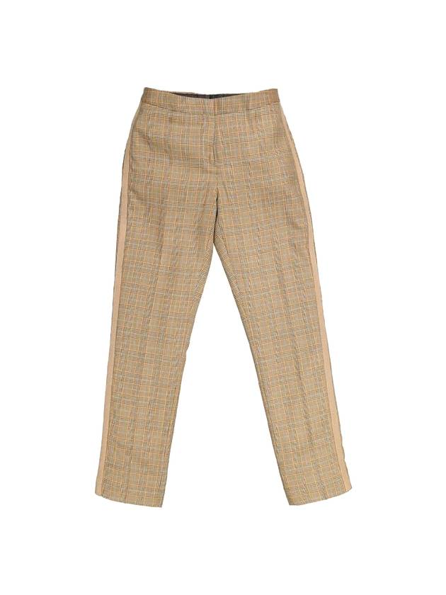 Houndsmooth Check Tailored Straight Pants Beige - BURBERRY - BALAAN 1