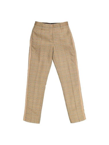 Houndsmooth Check Tailored Straight Pants Beige - BURBERRY - BALAAN 1