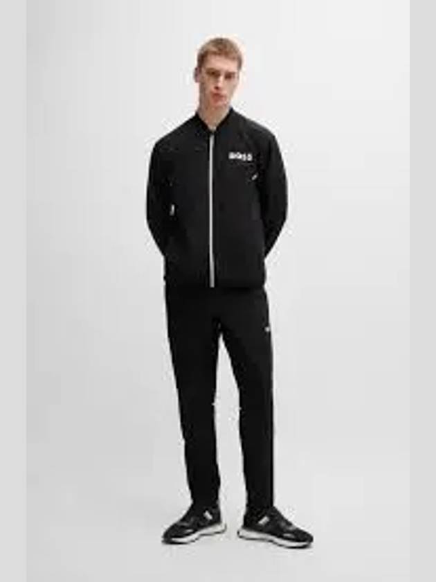 Signature Detail Stretch Poplin Tracksuit Black - HUGO BOSS - BALAAN 2