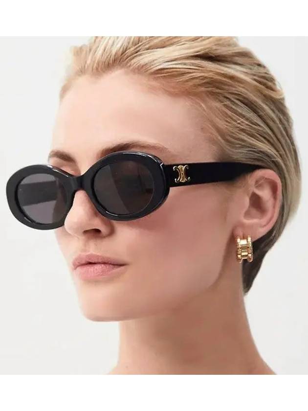 Eyewear Triomphe Logo Temple Sunglasses Black - CELINE - BALAAN 2