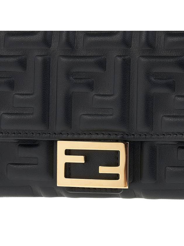 Baguette Continental Chain Leather Long Wallet Black - FENDI - BALAAN 8